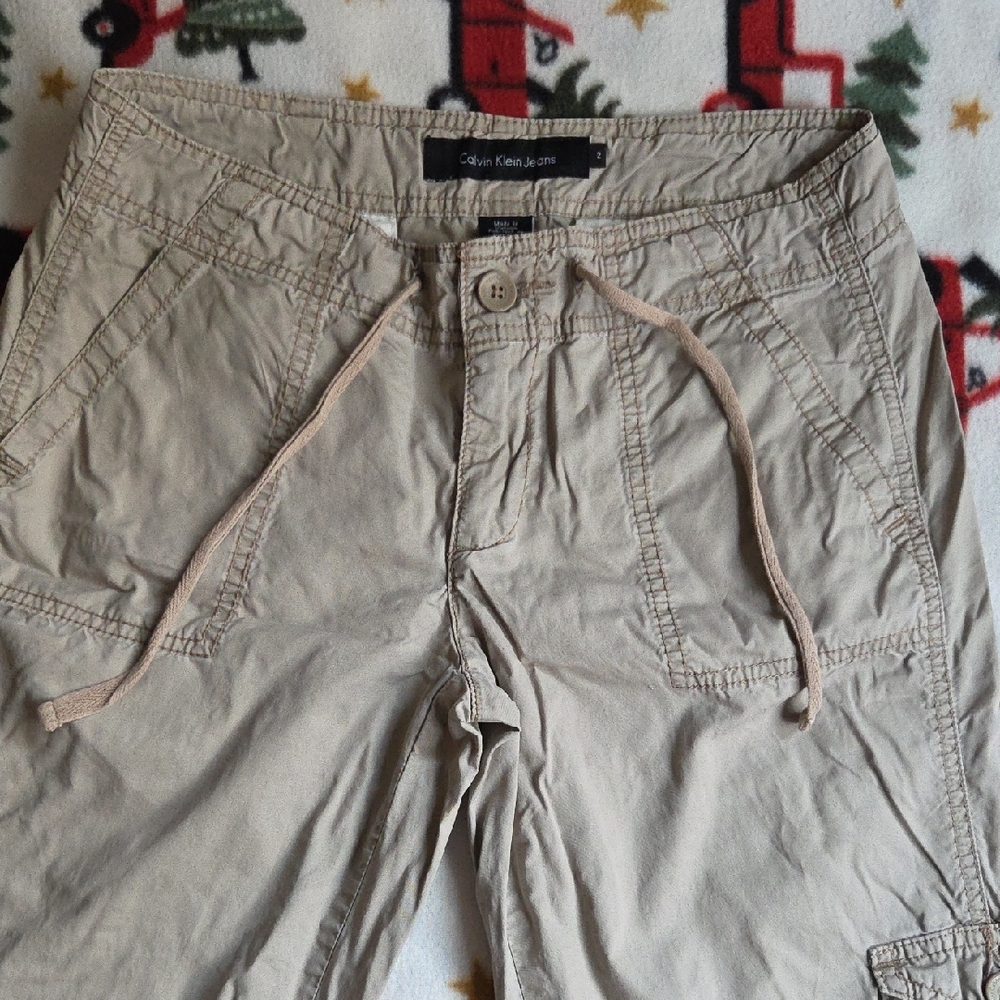 Calvin Klein Tan Cargo Pants with Casual Style